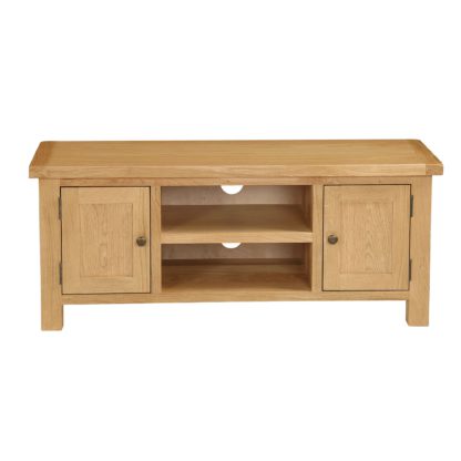 4971f2c3451558fd81e16d2101725e63bfff12fe5014d2c597d1d4cbcf8acd22.jpg An Image of Sherbourne Oak Large TV Stand Natural