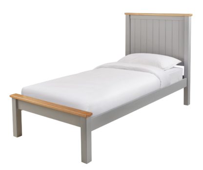 4c7af6da3df68300a44fa5d951c8648a57fddcf5e9f19dcb093a244f42929b92.jpg An Image of Habitat Grafton Single Bed Frame - Two Tone Grey