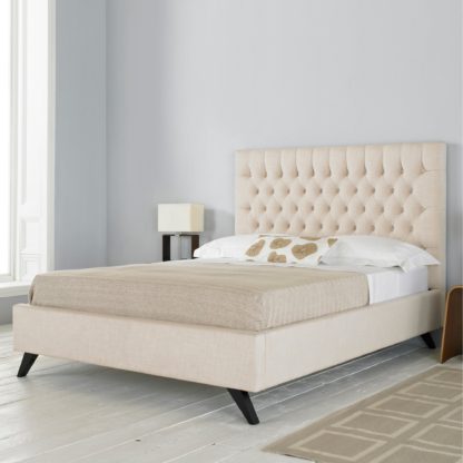 52820295c5f4551d625f981595eb5ef8a325dc807cf66fd85ff45374da60e311.jpg An Image of Sandringham Bed Frame Cream
