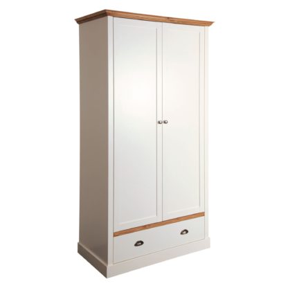 5756f6c7c90bc05bfce949cbd858163f0e45ef43531ddccaaf3c058c73f3eac4.jpg An Image of Sandringham White 2 Door Single Wardrobe White