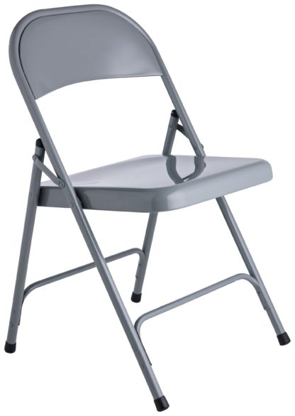 577362357e2f121ac35b2015a8e019300f9fbb3740e912f7230895f9eca3600b.jpg An Image of Habitat Macadam Metal Folding Chair - Grey