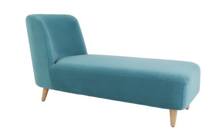 5b35697800f0a98fcf7da7fdd8fe2b490dbf27935a0e51a90fb59a5f1ff39a7f.jpg An Image of Habitat Daisy Velvet Chaise Sofa - Teal