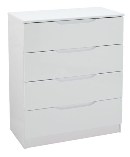 67d6727ce52a8050bd173ceb634550162030764a596c2fd06753c4f392aff6d3.jpg An Image of Legato 4 Drawer Chest - White Gloss