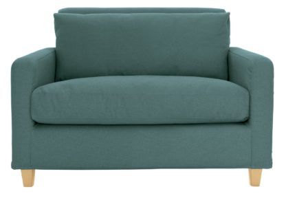 6afcdb6fd3584c3e177303625244b6ecf2a5a97a2cbecd35cb57503e386f5f5b.jpg An Image of Habitat Chester Fabric Cuddle Chair - Teal