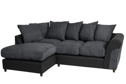 6ba4951ad21654d6baa10e48f26c092418f48ddb604ef665b08412fe32e5d7cf.jpg An Image of Argos Home Harry Left Corner Fabric Sofa - Charcoal