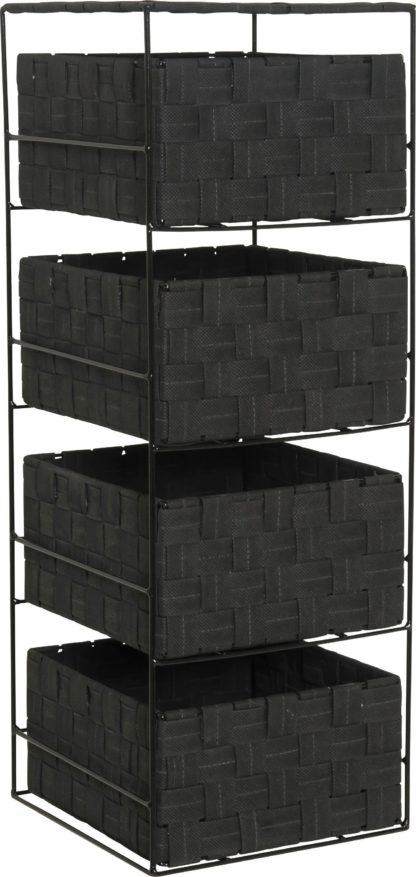 70bba4a9f14d1e96e7e42289503932210b20aa3301c137a6699162d491f29022.jpg An Image of Argos Home 4 Drawer Storage Unit - Jet Black