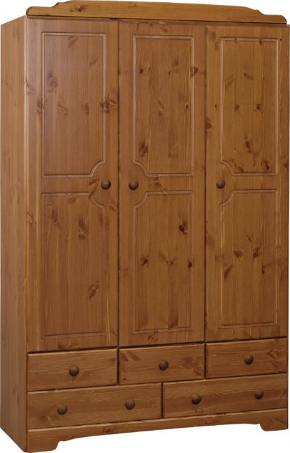 752c3b12d2705a4b869c572ccade64f9875f27cc73996e775b4db84f7c2f36f4.jpg An Image of Argos Home Nordic 3 Door 5 Drawer Wardrobe - Pine
