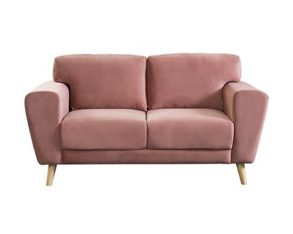 764c42985f1b5f36d82ff8b359fa578588dd8ebe30573b0d2b5745835433f1a4.jpg An Image of Habitat Snuggle 2 Seater Velvet Sofa - Rose