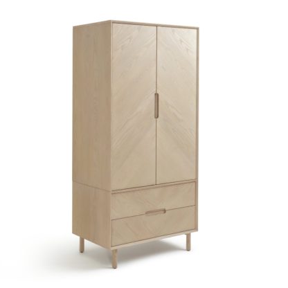 768eea882d040677bea21c5b302efb05c803ef3b4f4fcdcc725287529e8a56e6.jpg An Image of Habitat Halden Skandi 2 Door 2 Drawer Wardrobe - Natural