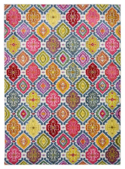 76f63a88d23a957d3d94f0884b08884d5b0b8969c9503f6954c883cd6e6a9b11.jpg An Image of Melrose Villa Tile Rug - 80x150cm - Multi