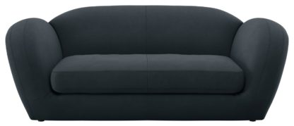 781192fce0d5d1c2297b37c997de5854271e1817dc7d92fa36640c7e480fc8db.jpg An Image of Habitat Layla 3 Seater Velvet Sofa - Charcoal