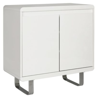 79703bd2cae6404f0b9c550d5d2705ef4e5e00c24d946cfbd895b3acca88a3c6.jpg An Image of Habitat Sleigh 2 Door Sideboard - White Gloss