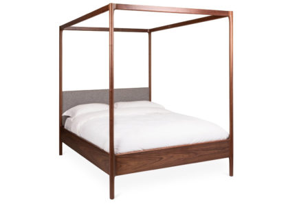 7ad23cac761696186f64ab31a6cb079898b247adee77677fb72f094d9d6c9c17.jpg An Image of Heal's Marlow 4 Poster Bed Walnut Super King