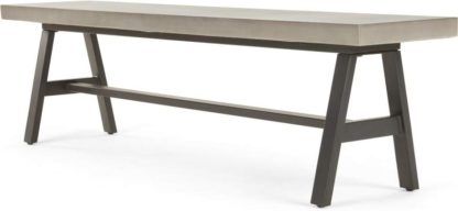 7f196cc6ea851fe39eae7d6055019cb3b588d522296440e16e9f7a76da9c6de9.jpg An Image of Edson Garden Large Bench, Cement and Metal