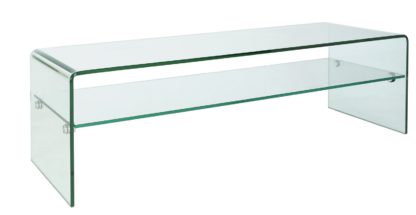 830b9eb62642a1067e17861e34981be8bb2bd7662f0a80b846a53330fdf66823.jpg An Image of Habitat Gala TV Unit - Clear Glass