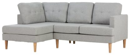 876c1f33f5640f37ea8142807904c801065aa0ac1b39705378e35c7ddd39bdc8.jpg An Image of Habitat Joshua Left Corner Fabric Sofa - Light Grey