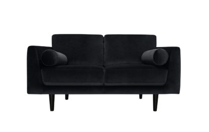 89c05f3eee7756cbbaa101ca66bafc8eb6b16cac8f2ed5fc7efe83bd8f3ef9fb-1.jpg An Image of Habitat Jackson 2 Seater Velvet Sofa - Black