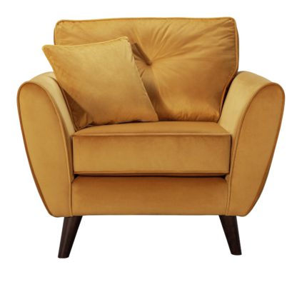 8a77770c72ff4e4affb39d5c571af33ad70dc816e4b022c705769dc42e5d583e.jpg An Image of Habitat Isla Velvet Armchair - Gold