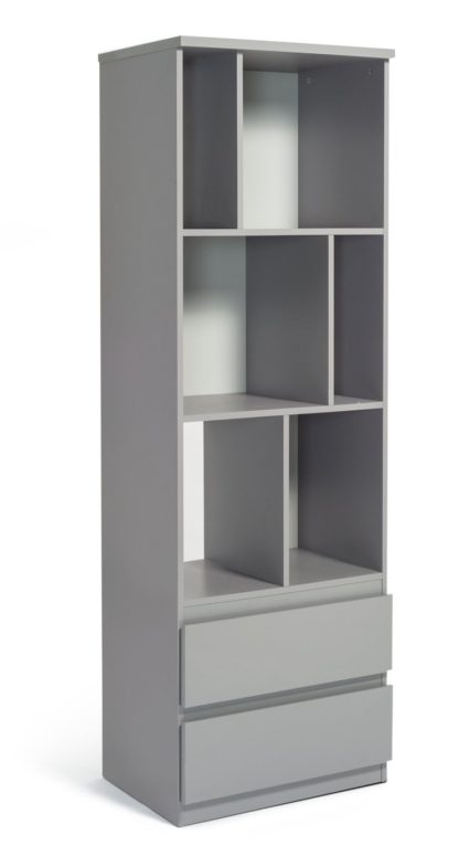 96feeb124bf54ddcca485990c67b1d6d3502c07c6ca6152b79f173d1a4103ba4.jpg An Image of Habitat Jenson 2 Shelf Bookcase - Grey
