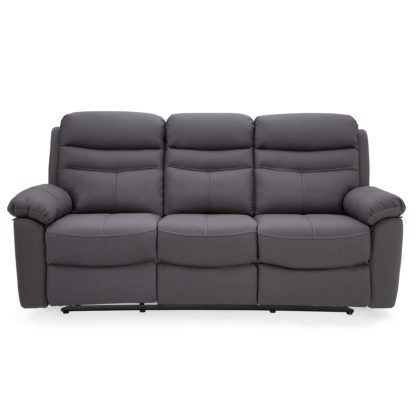 a44924f4aa3c21e0cea5cc6dab847ba888ca9a5df2c63bf4c084beef549098a9.jpg An Image of Conway Reclining 3 Seater Sofa Grey