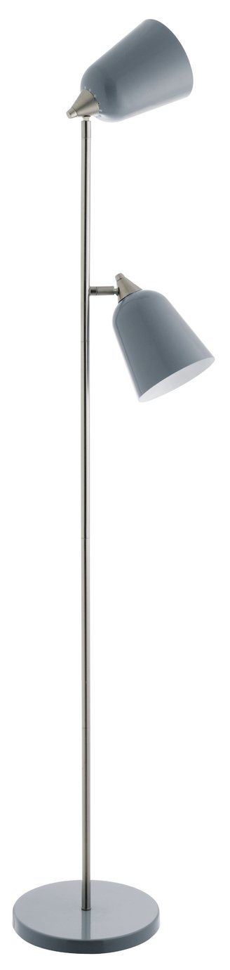 a465a40637cb5c9a926497bc8d0674816b541156cd8120583a2f6c1e6f44186a.jpg An Image of Habitat Double Floor Lamp - Grey