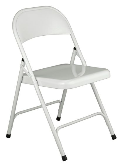 a5ee4b084a2d485a2ee3fd11331aa14464b17f9db944dc57e841f1fd939fd11a.jpg An Image of Habitat Macadam Metal Folding Chair - White
