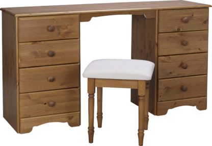 a77f876d4e3966d63b66ebdd676dc4ff34fc841679311053e65cebe76ea1cdb1.jpg An Image of Argos Home Nordic 8 Drawer Dressing Table & Stool - Pine