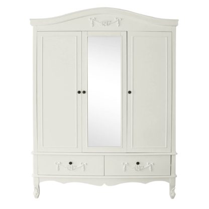 a7cd704b9f681932d47be7ce86597c9188b59e2190206f67dad9c8c8548cc477.jpg An Image of Toulouse Ivory Triple Wardrobe White