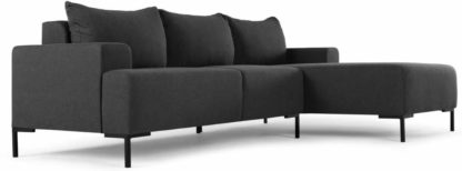 a82358d45ff1d5c23a27f13a5efd71a2051427f9541136e99c0238f49471d2d6.jpg An Image of Oskar 3 Seater Right Hand Facing Compact Corner Chaise End Sofa, Sterling Grey