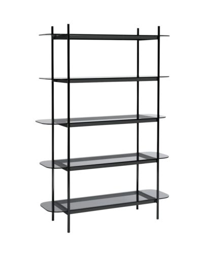 a87fd3be64620eb6bbf6d625c4285823ceb4ba79d1ec07bdb833ede2611893c5.jpg An Image of Habitat Neo 5 Tier Shelving Unit - Black