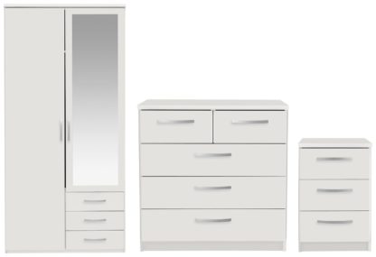 a8d8bdd6efc953bdf4ab9b695930aaf9fa166ca54ec7fe3391a18b7b34ac1fd2.jpg An Image of Argos Home Hallingford 3 Piece 2 Door Wardrobe Set - White