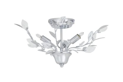 aa32b9e2b0e8dda5d01c775f18c1e4fb0c1189a18cbb7485d19122b6f355ed67.jpg An Image of Argos Home Ashley Leaf 3 Light Flush to Ceiling Light-Chrome