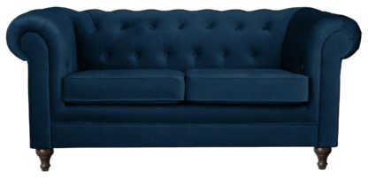 aabf387315c19da802d55a0d22aa62e7739c52c494fd3459fd69239dd05615d0.jpg An Image of Habitat Chesterfield 2 Seater Velvet Sofa - Light Grey