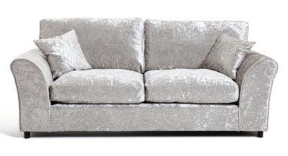 b03ba4355ccea18459255c4fa41d6b9bad26bacbfd2edbdf034e0f252b00a122.jpg An Image of Argos Home Megan 3 Seater Fabric Sofa - Silver