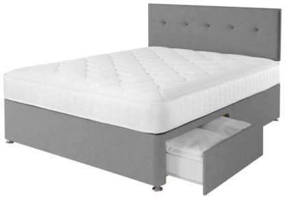 b057042665ce2081f1195cad62f7f19536d97c2f696c7966cb0f4e077c37c212.jpg An Image of Argos Home Dalham Memory 2 Drawer Grey Divan - Kingsize