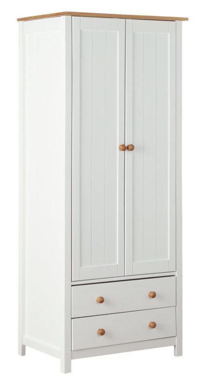 b5b9ff6bb9c28abaa014d833f952b7d5679d05e3e3ce9409f4485d3175fa65fa.jpg An Image of Habitat Scandinavia 2 Door 2 Drawer Wardrobe - Two Tone