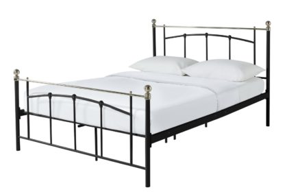 b5d110d4140564bd97b99178bef700b03c5d437de6e1fb30545eaeddd6ff11bd.jpg An Image of Habitat Yani Double Metal Bed Frame - Black