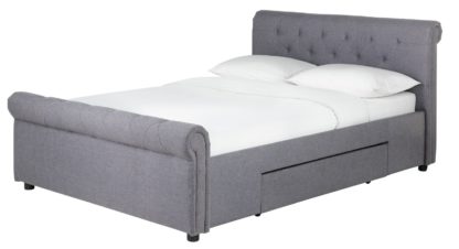 b9756ece632b1058b8d6ead7bccb7f1a6bd1e53f26c60eda7373678fdcb7242f.jpg An Image of Argos Home Newbury 2 Drawer Kingsize Bed Frame - Grey