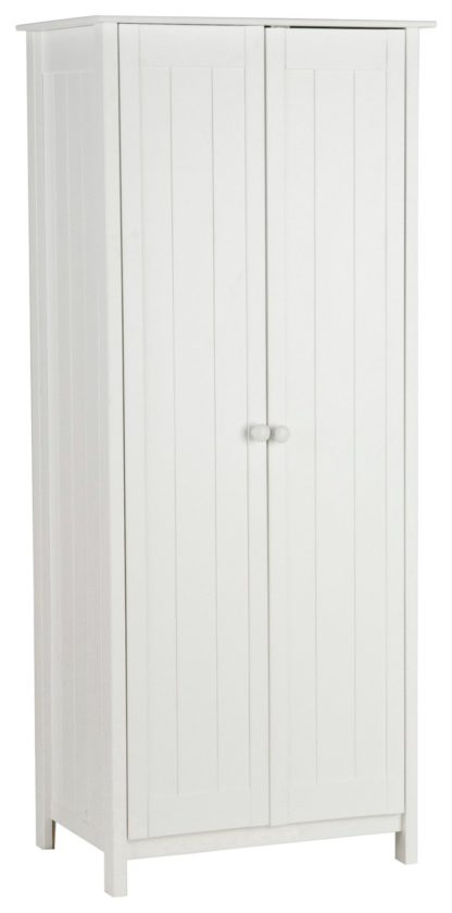 ba9f0a311c339bdce7ef4a5134e5785ca2ef905fd39cc10b4fc50657e1fea244.jpg An Image of Habitat Scandinavia 2 Door Wardrobe - White