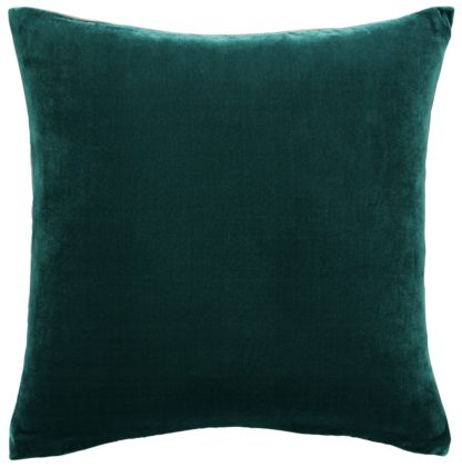 be8cd3f2174c6650fd08b90851bef646f8e278596339936681a73b4db76f5e1c.jpg An Image of Habitat Regency 45 x 45cm Velvet Cushion - Emerald Green