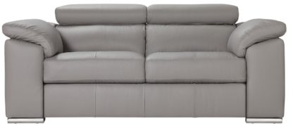 bfa851555cbdcb7cb14b71ca8b45859d16c5bdbb5738a370cfb7bf52220e0558.jpg An Image of Argos Home Valencia 2 Seater Leather Sofa - Light Grey