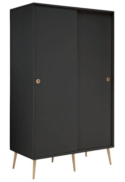 c301b1eeaefbf5f3528ee7ef18532905774ea59087c94aa6e69b50f42e1e4727.jpg An Image of Softline 2 Door Sliding Wardrobe - Black