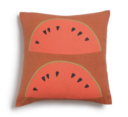 c8632cec84319fc5c5feff15bc7765168618ca7ad8336b00c8f36e4e1a9a93ae.jpg An Image of Habitat Watermelon Patterned Cushion - Orange