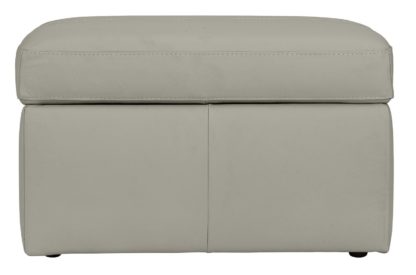 cbc5e69fa8715f2bd053442e097736acf59d9fd427d805808febabf023d61a50.jpg An Image of Habitat Leather Storage Footstool - Grey