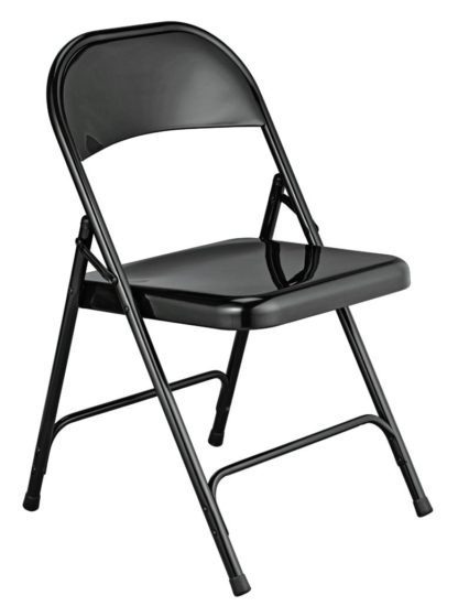 ce2e0f344f1388170740d9d18c88ad1f533a4cb5b7663be41c324db9199904d6.jpg An Image of Habitat Macadam Metal Folding Chair - Black