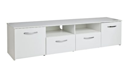cfb2ca1c118842785c2e14bc18d64c2039bed44eef7263cbb08caff5e3530a62.jpg An Image of Habitat Hayward 2 Door TV Unit - Gloss Grey