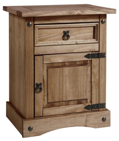 d18d498e2f1ce29557a96a147c28867060e91f2196885ba2b8e3537ff9053b3e.jpg An Image of Argos Home Puerto Rico Bedside Table - Dark Pine