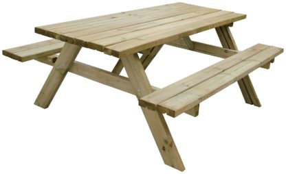 d228992f85758492f088c1caebfa98b32d1a2341d747faa19a40e6b637aa7e86.jpg An Image of Forest Garden Retangular 8 Person Picnic Table