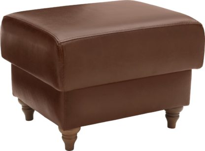 d2ca66a95844181207557db42477a6c34ff5298e125430f556ed2310072afc23.jpg An Image of Argos Home Argyll Leather Storage Footstool - Tan