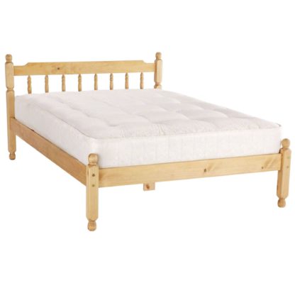 d3a9c38aaf5998bdd84f9d52507bb67918a23fa223923274a2057d63268e1beb.jpg An Image of Spindle Natural Waxed Bed Frame Natural